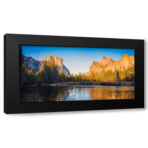 Merced River-Yosemite National Park-California-USA Black Modern Wood Framed Art Print with Double Matting by Miller, Anna