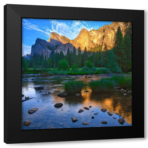 Merced River-Yosemite National Park-California-USA Black Modern Wood Framed Art Print by Miller, Anna