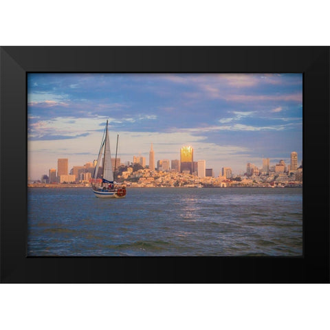San Francisco Skyline-California-USA Black Modern Wood Framed Art Print by Miller, Anna