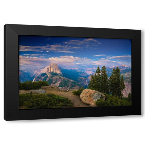 Half Dome from Glacier Point-Yosemite National Park-California-USA Black Modern Wood Framed Art Print by Miller, Anna