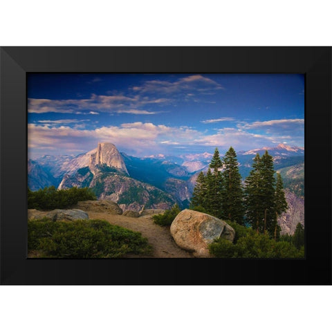 Half Dome from Glacier Point-Yosemite National Park-California-USA Black Modern Wood Framed Art Print by Miller, Anna