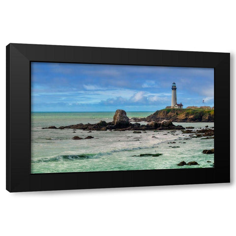 Pigeon Point Lighthouse-Big Sur-California-USA Black Modern Wood Framed Art Print by Miller, Anna