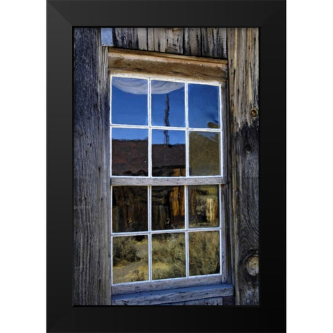 CA, Bodie State Park, Ghost town building Black Modern Wood Framed Art Print by Kirkland, Dennis