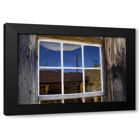 CA, Bodie State Park, Ghost town building Black Modern Wood Framed Art Print by Kirkland, Dennis