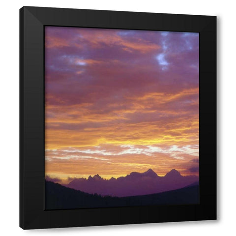 California, Sunset over the Sierra Nevada Mts Black Modern Wood Framed Art Print by Talbot Frank, Christopher
