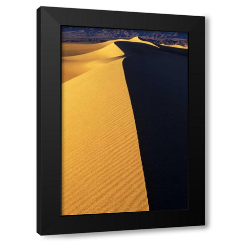 CA, Death Valley NP Patterns on Sand Dunes Black Modern Wood Framed Art Print with Double Matting by Welling, Dave