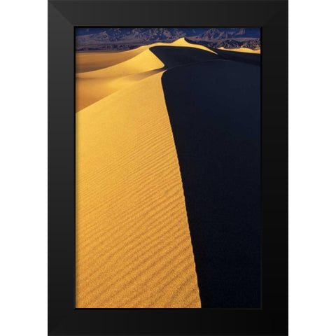CA, Death Valley NP Patterns on Sand Dunes Black Modern Wood Framed Art Print by Welling, Dave