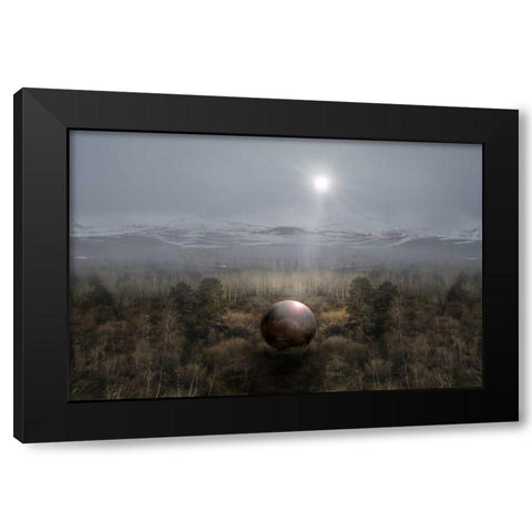 CA, Eastern Sierras Aspen trees in winter Black Modern Wood Framed Art Print by Kelley, David
