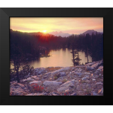 California Sunset over Skelton Lake Black Modern Wood Framed Art Print by Talbot Frank, Christopher