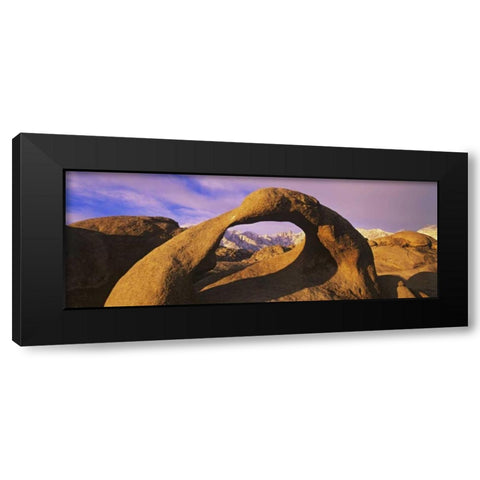 CA, A natural arch in the Alabama Hills Black Modern Wood Framed Art Print by Flaherty, Dennis