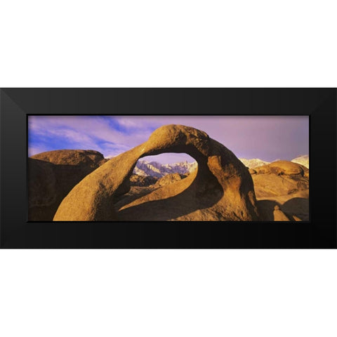 CA, A natural arch in the Alabama Hills Black Modern Wood Framed Art Print by Flaherty, Dennis