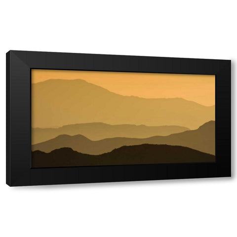 CA, Death Valley NP Layers of receding ridges Black Modern Wood Framed Art Print with Double Matting by Young, Bill