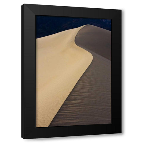 CA, Death Valley NP Dune ridge in morning light Black Modern Wood Framed Art Print by Young, Bill