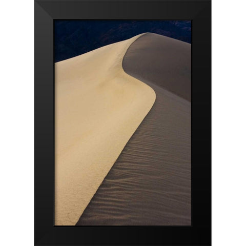 CA, Death Valley NP Dune ridge in morning light Black Modern Wood Framed Art Print by Young, Bill