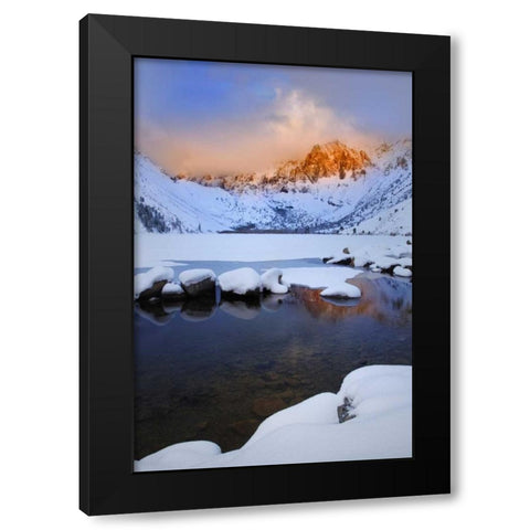 California, Sierra Nevada Convict Lake, Sunrise Black Modern Wood Framed Art Print with Double Matting by Flaherty, Dennis