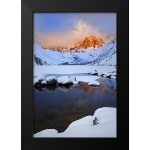 California, Sierra Nevada Convict Lake, Sunrise Black Modern Wood Framed Art Print by Flaherty, Dennis