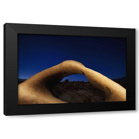 CA, Lone Pine Mobius Arch in the Alabama Hills Black Modern Wood Framed Art Print with Double Matting by Flaherty, Dennis