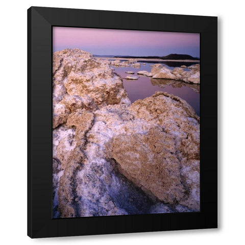 CA, Mono Lake reflections in south tufa area Black Modern Wood Framed Art Print with Double Matting by Flaherty, Dennis