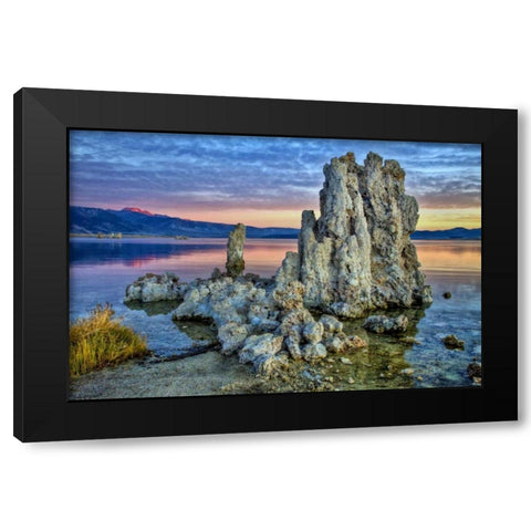 California, Mono Lake Sunrise on tufa formations Black Modern Wood Framed Art Print with Double Matting by Carter, Jean