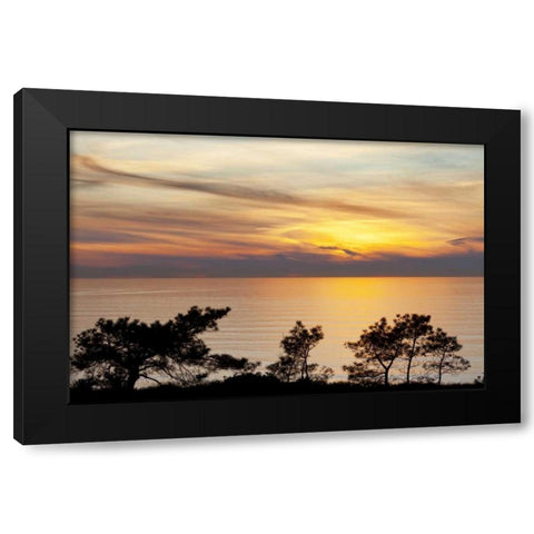 USA, California, La Jolla Sunset on ocean Black Modern Wood Framed Art Print by Paulson, Don