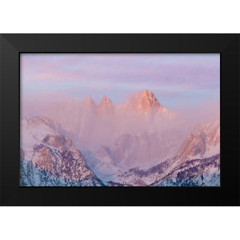California, Lone Pine Sunrise on Mount Whitney Black Modern Wood Framed Art Print by Paulson, Don