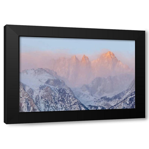 California, Lone Pine Sunrise on Mount Whitney Black Modern Wood Framed Art Print with Double Matting by Paulson, Don