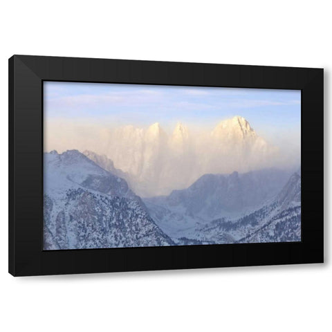 California, Lone Pine Sunrise on Mount Whitney Black Modern Wood Framed Art Print with Double Matting by Paulson, Don