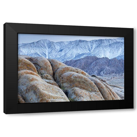 California, Lone Pine Alabama Hills and Sierras Black Modern Wood Framed Art Print by Paulson, Don