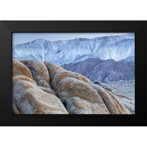 California, Lone Pine Alabama Hills and Sierras Black Modern Wood Framed Art Print by Paulson, Don