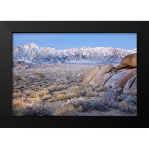 California Lone Pine Peak and Mt Whitney Black Modern Wood Framed Art Print by Paulson, Don