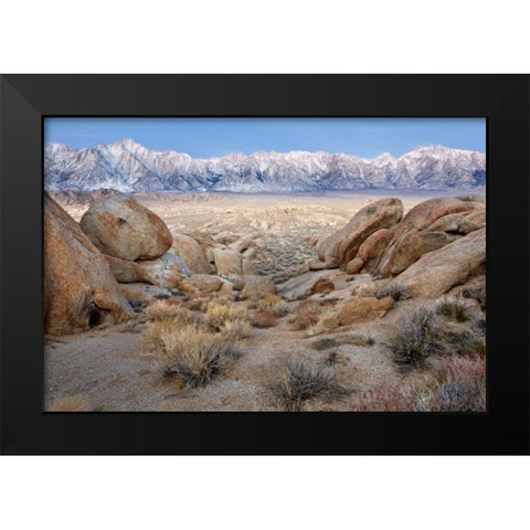California Lone Pine Peak and Mt Whitney Black Modern Wood Framed Art Print by Paulson, Don
