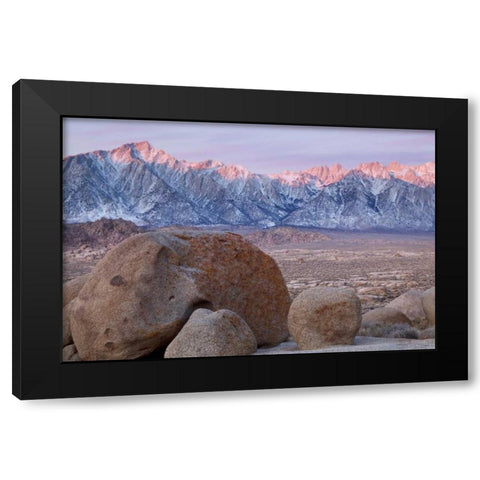 California Lone Pine Peak and Mt Whitney Black Modern Wood Framed Art Print by Paulson, Don