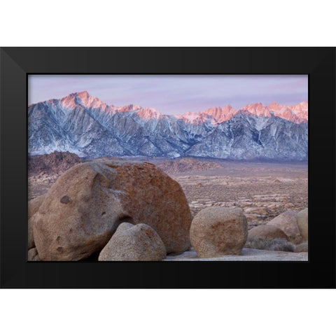 California Lone Pine Peak and Mt Whitney Black Modern Wood Framed Art Print by Paulson, Don