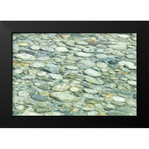 California, Sequoia NP Stones in Paradise Creek Black Modern Wood Framed Art Print by Paulson, Don