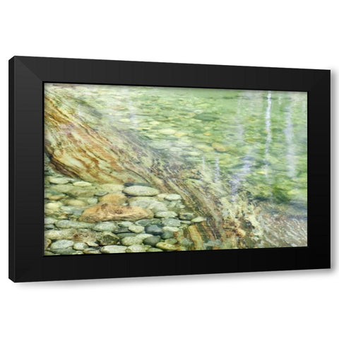 California, Sequoia NP Stones in Paradise Creek Black Modern Wood Framed Art Print with Double Matting by Paulson, Don