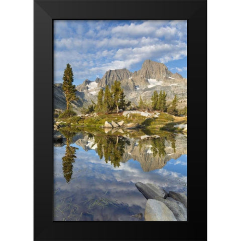 California Mountains reflect in Garnet Lake Black Modern Wood Framed Art Print by Paulson, Don