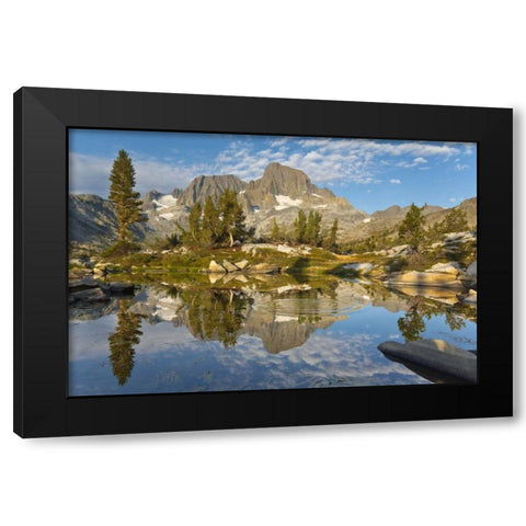 California Mountains reflect in Garnet Lake Black Modern Wood Framed Art Print with Double Matting by Paulson, Don