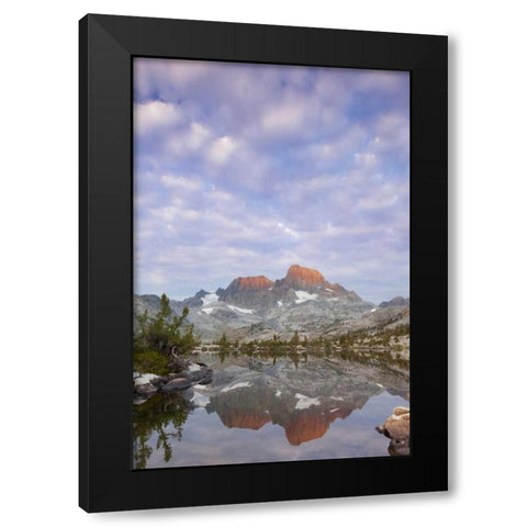 California Mountains reflect in Garnet Lake Black Modern Wood Framed Art Print with Double Matting by Paulson, Don