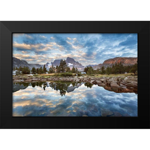 California Mountains reflect in Garnet Lake Black Modern Wood Framed Art Print by Paulson, Don