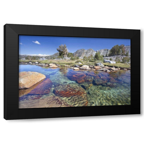 California, Inyo NF Clear stream by Garnet Lake Black Modern Wood Framed Art Print by Paulson, Don