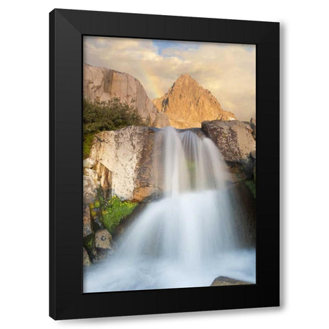 California, Inyo NF Waterfall below Mount Ritter Black Modern Wood Framed Art Print by Paulson, Don