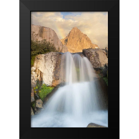 California, Inyo NF Waterfall below Mount Ritter Black Modern Wood Framed Art Print by Paulson, Don