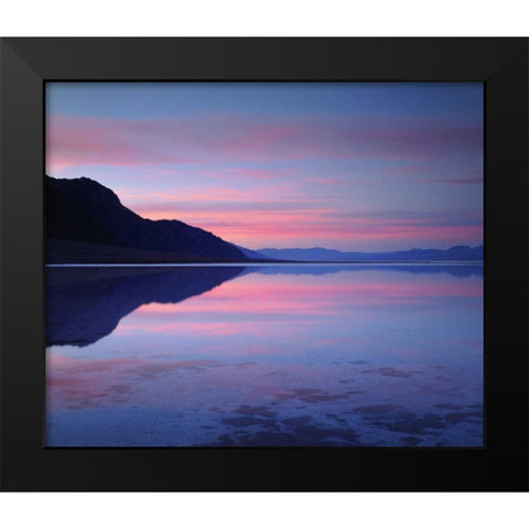 California, Death Valley NP Badwater at dawn Black Modern Wood Framed Art Print by Talbot Frank, Christopher