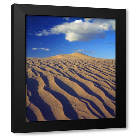 California, Dumont Dunes Sand Dunes and Clouds Black Modern Wood Framed Art Print with Double Matting by Talbot Frank, Christopher