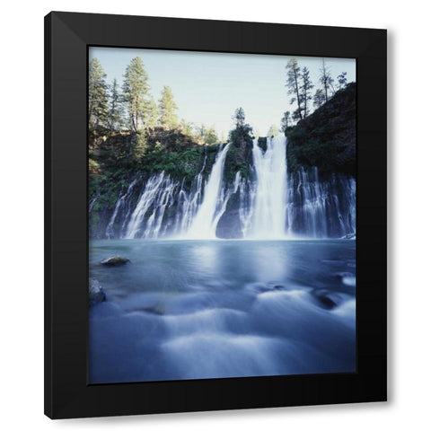 California, McArthur-Burney Falls, Burney Falls Black Modern Wood Framed Art Print by Talbot Frank, Christopher