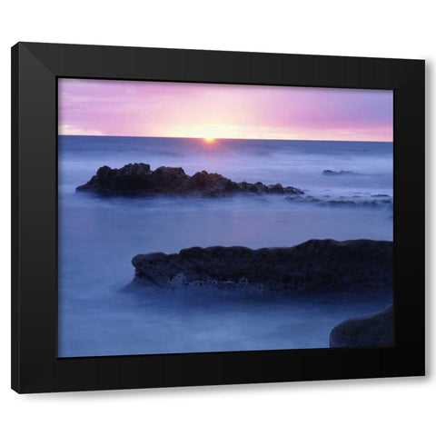 CA, San Diego, Sunset over the ocean in La Jolla Black Modern Wood Framed Art Print with Double Matting by Talbot Frank, Christopher
