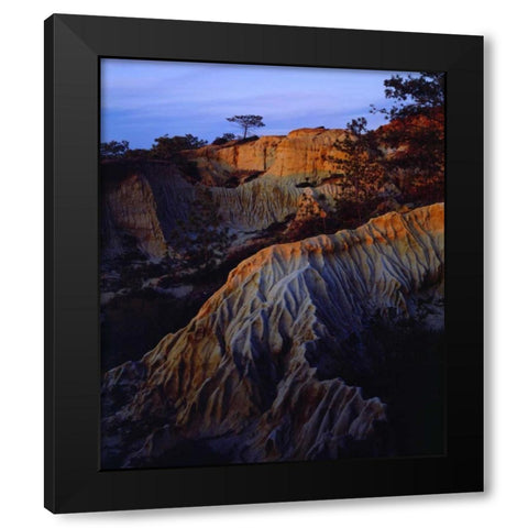 CA, San Diego Sandstone at Torrey Pines SP Black Modern Wood Framed Art Print with Double Matting by Talbot Frank, Christopher