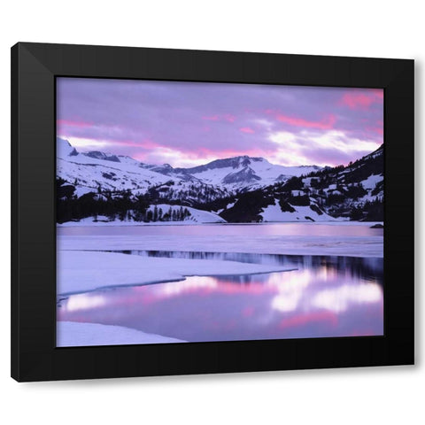 California, Sierra Nevada, Ellery Lake at Sunset, Black Modern Wood Framed Art Print by Talbot Frank, Christopher