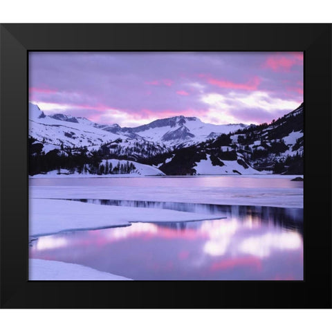 California, Sierra Nevada, Ellery Lake at Sunset, Black Modern Wood Framed Art Print by Talbot Frank, Christopher
