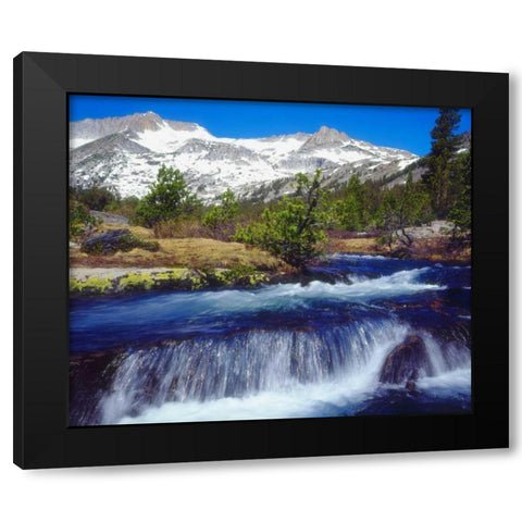 CA, Sierra Nevada A Creek in the High Sierra Black Modern Wood Framed Art Print by Talbot Frank, Christopher